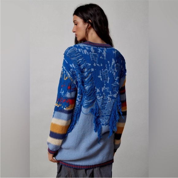 Urban Outfitters BDG Marlon Spliced Pullover Knit Sweater - Picture 2 of 6